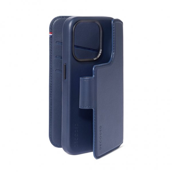 iPhone 15 Plus Kotelo Leather Detachable Wallet True Navy