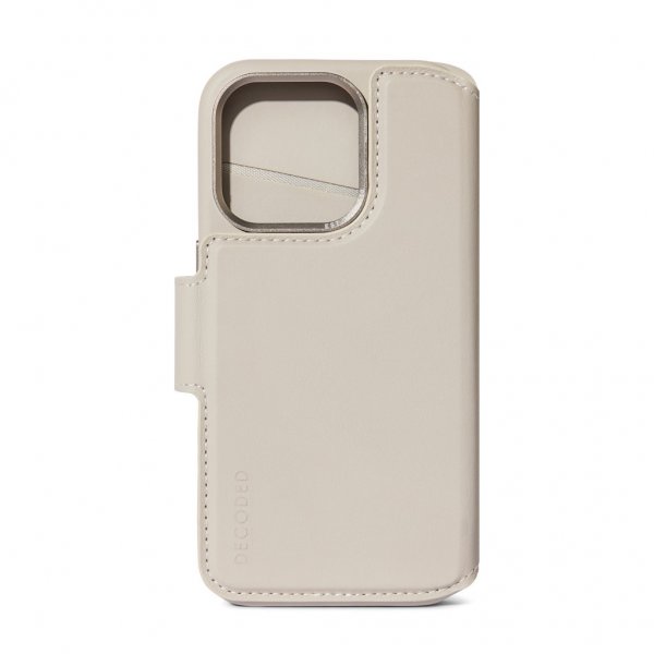 iPhone 15 Pro Max Kotelo Leather Detachable Wallet Clay