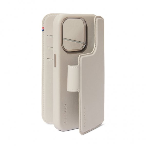 iPhone 15 Plus Kotelo Leather Detachable Wallet Clay