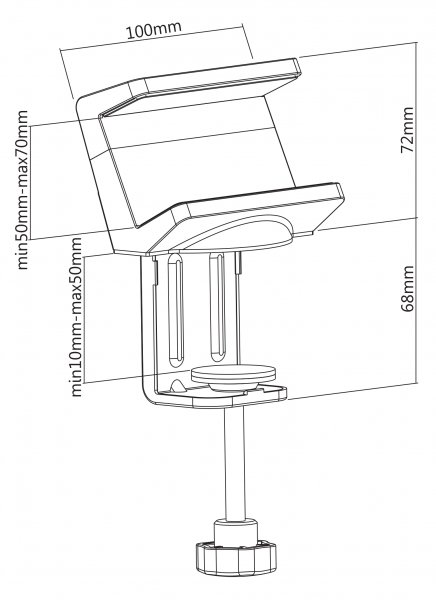 OFFICE Clamp-on power strip holder for desk