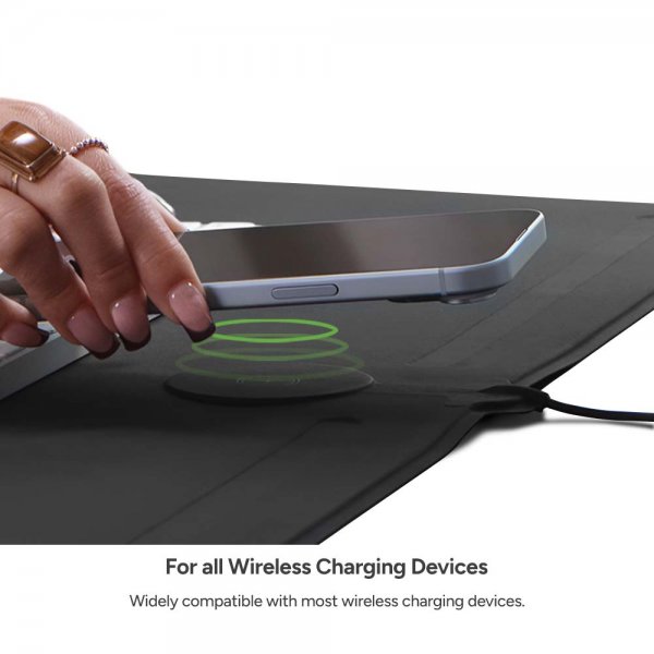 Desk Mat with Wireless Charging