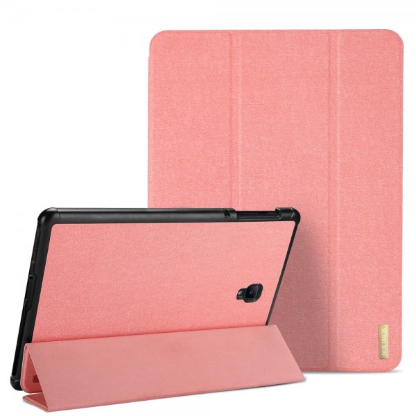 Domo Series Kotelo Samsung Galaxy Tab S4 10.5 Kangas Tri-Fold Vaaleanpunainen