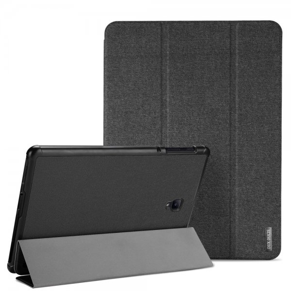 Domo Series Suojakotelo till Samsung Galaxy Tab S4 10.5 Kangas TPU-materiaali-materiaali Tri-Fold Musta