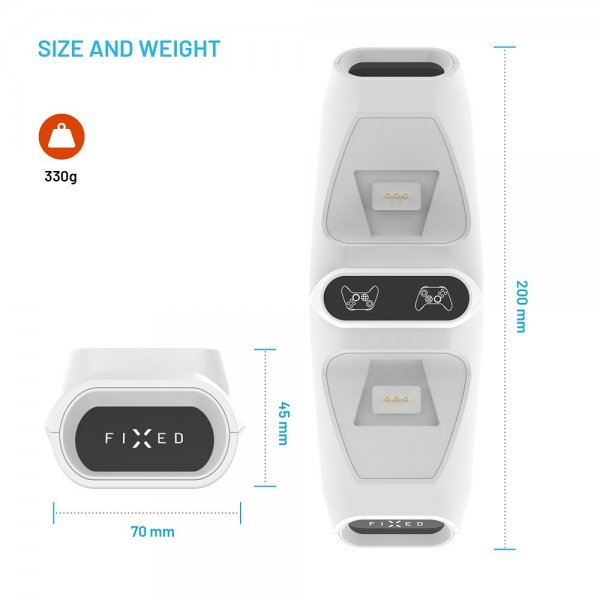 Dual Charging Dock for Xbox Series S, X and One Controllers Valkoinen