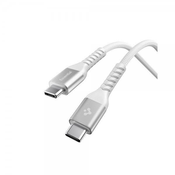 Essential Kaapeli Fabric USB-C/USB-C 100W 1m Valkoinen