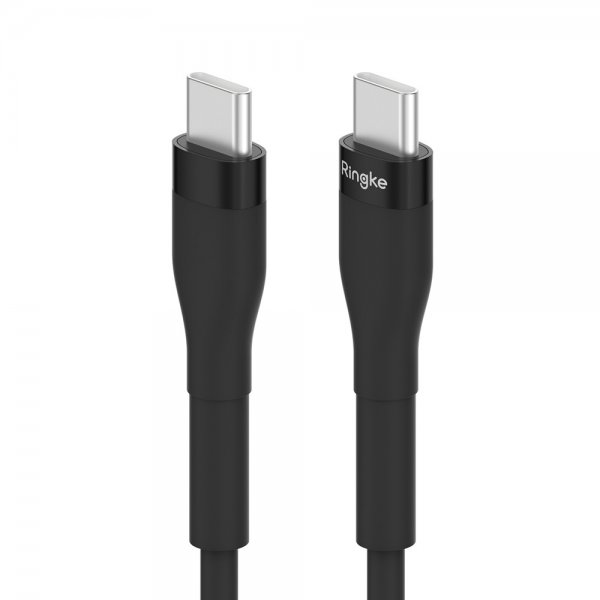 Fast Charging Pastel Cable USB-C/USB-C 1.2 m Musta