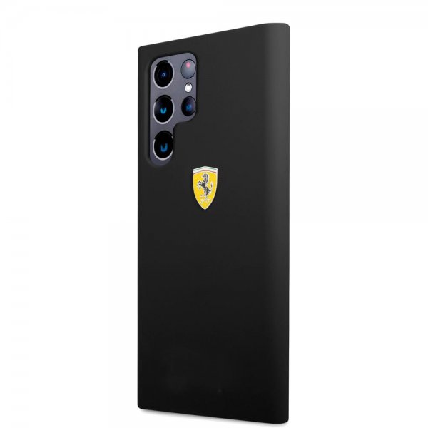 Samsung Galaxy S22 Ultra Kuori Metal Logo Musta