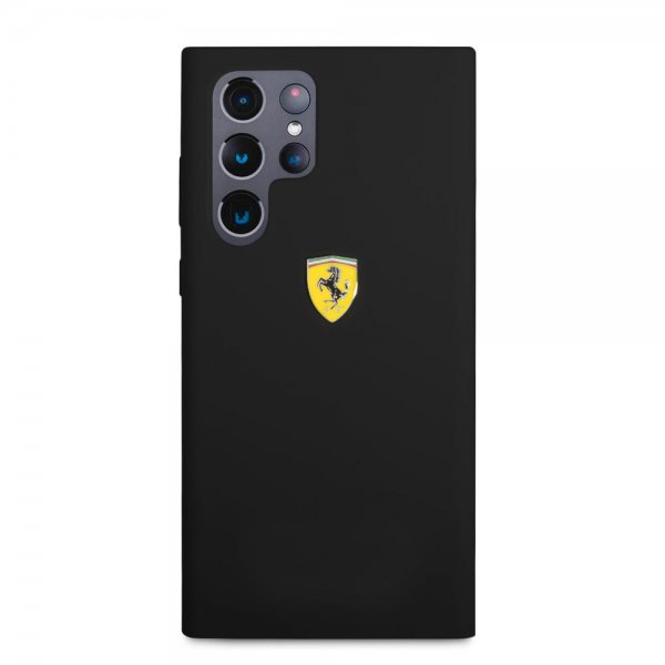Samsung Galaxy S22 Ultra Kuori Metal Logo Musta