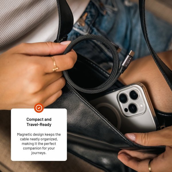 Kaapeli Magnetic USB-C/USB-C 240W 2m