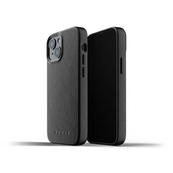 iPhone 13 Mini Kuori Full Leather Case Musta