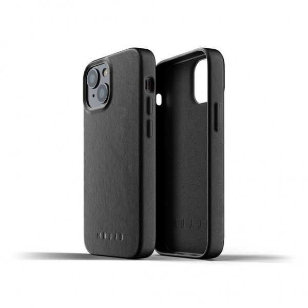 iPhone 13 Mini Kuori Full Leather Case Musta
