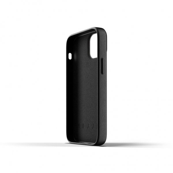 iPhone 13 Mini Kuori Full Leather Case Musta