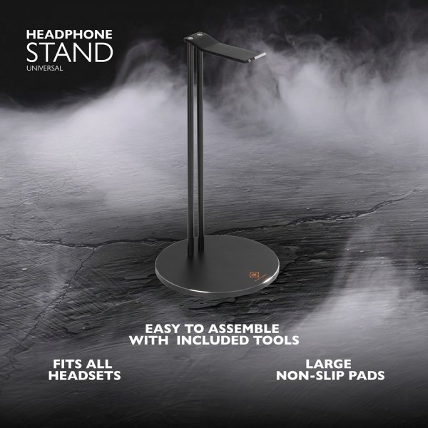 Universaali Kuulokejalusta Musta