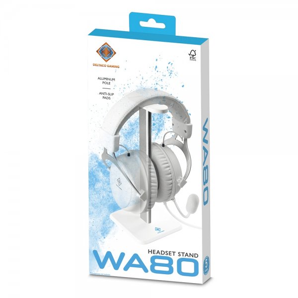 WA80 Universaali Kuulokejalusta Valkoinen