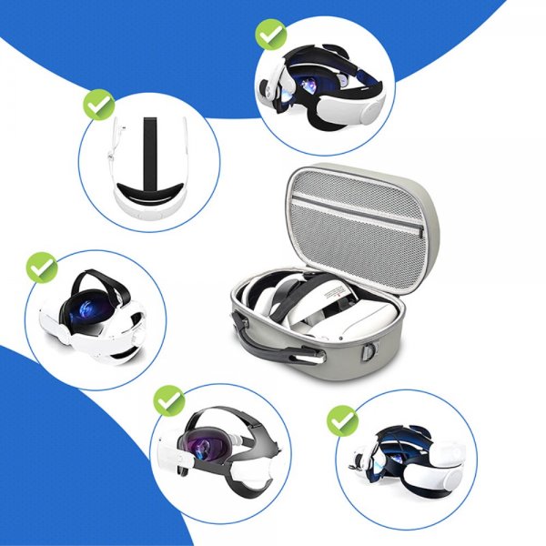 Meta Quest 2/Oculus Quest 2/Meta Quest Pro Säilytyskotelo olkahihnalla