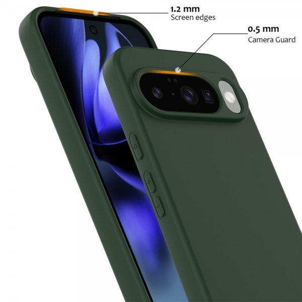 Google Pixel 10/Pixel 10 Pro Kuori Hihna Silikoni MagSafe Tummanvihreä