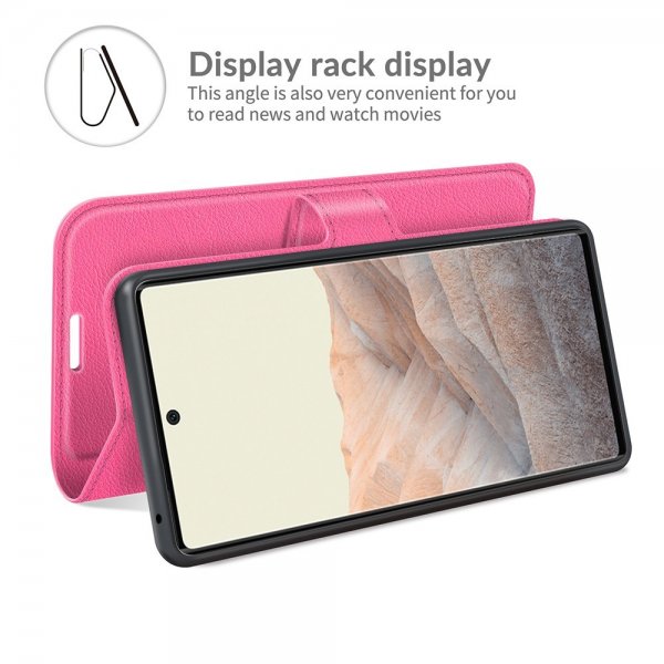 Google Pixel 6 Kotelo Litchi Magenta