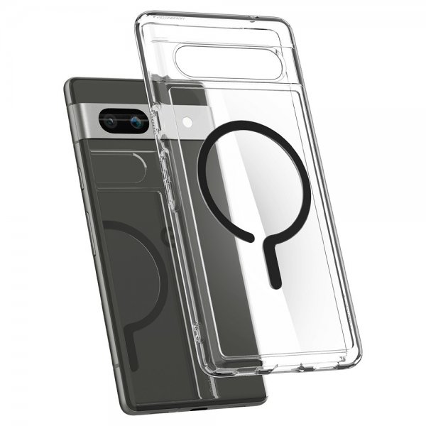 Google Pixel 7a Kuori Ultra Hybrid OneTap Metal Ring MagFit Musta