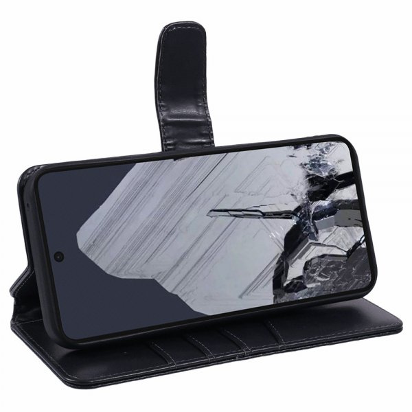 Google Pixel 9/Pixel 9 Pro Kotelo Essential Leather Raven Black