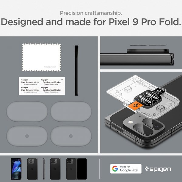 Google Pixel 9 Pro Fold Kameran suoja Glas.tR EZ Fit Optik 2-pakkaus