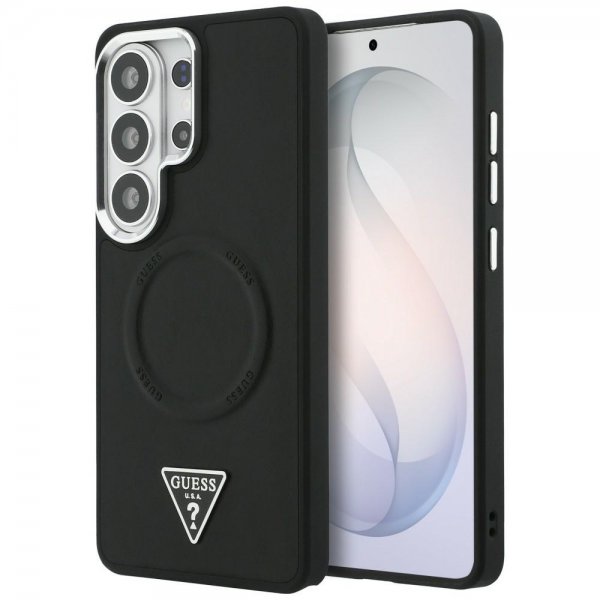 Samsung Galaxy S26 Ultra Kuori Triangle Logo Embossed MagSafe Musta