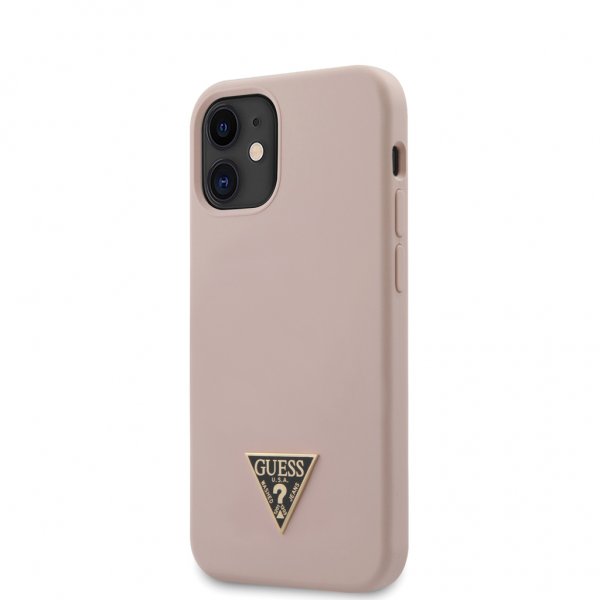 iPhone 12 Mini Suojakuori Metal Triangle Vaaleanpunainen