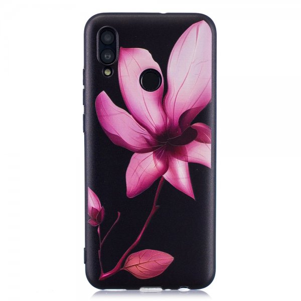 Huawei P Smart 2019 Suojakuori TPU-materiaali-materiaali Motiv Vaaleanpunainen Blomma