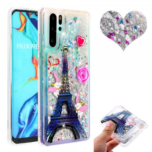 Huawei P30 Pro Suojakuori Glitter Aihe Eiffeltornet