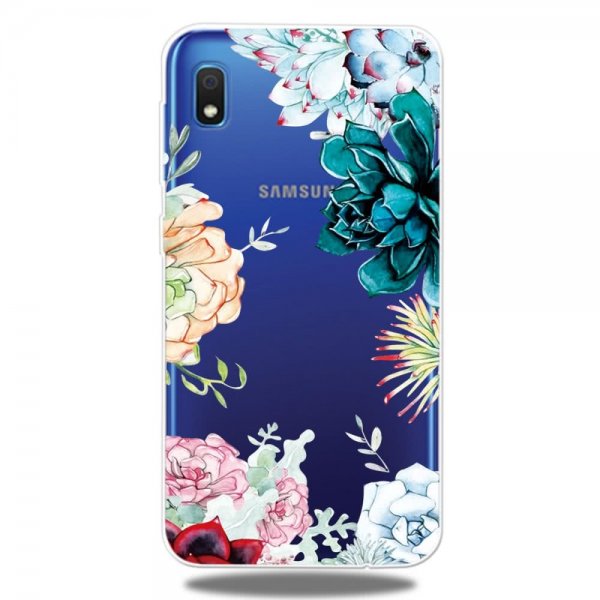 Samsung Galaxy A10 Kuori Aihe Flera Kukat Läpinäkyvä
