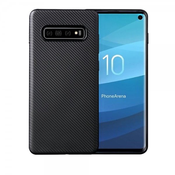 Samsung Galaxy S10E Suojakuori Hiilikuiturakenne TPU-materiaali-materiaali Musta