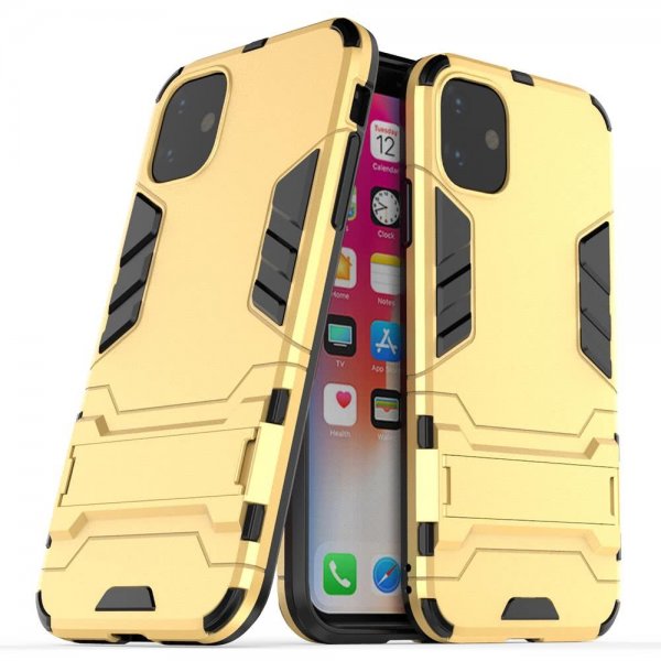 iPhone 11 Kuori Armor Telinetoiminto Kovamuovi Kulta