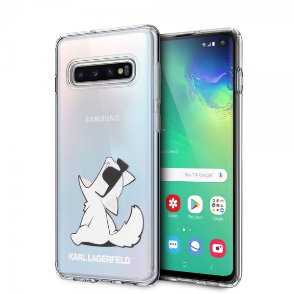 Samsung Galaxy S10 Suojakuori Kovamuovi Fun ChouPETte Läpinäkyvä