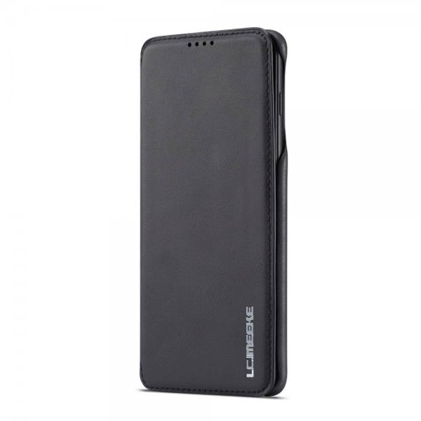 Samsung Galaxy S10 Kotelo Retro PU-nahka Musta