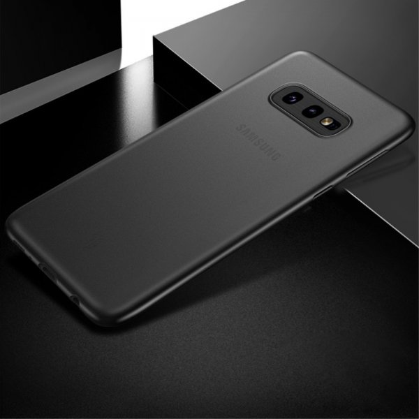Samsung Galaxy S10E Suojakuori Wings TPU-materiaali-materiaali Läpinäkyvä Musta