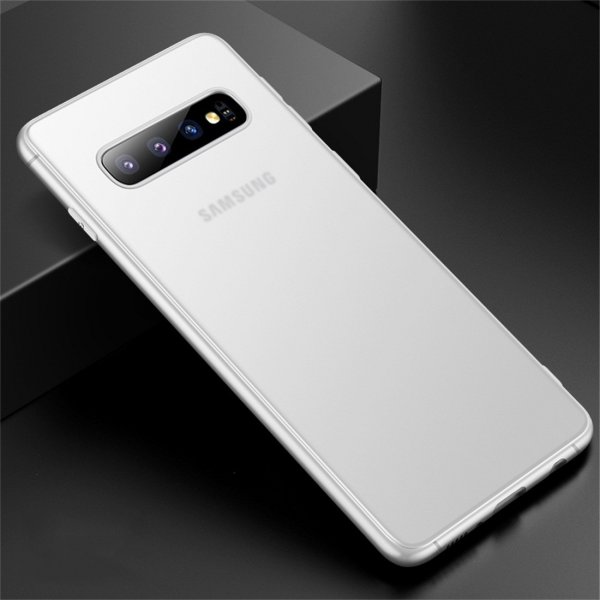 Samsung Galaxy S10 Plus Suojakuori Ultra Thin TPU-materiaali-materiaali Läpinäkyvä Valkoinen