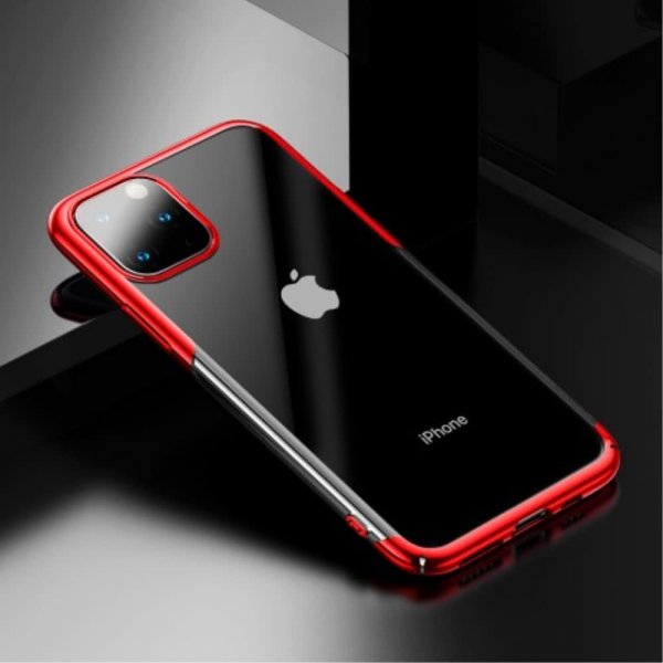iPhone 11 Pro Max Kuori Kimallus Series Kovamuovi Pinnoitettu Punainen