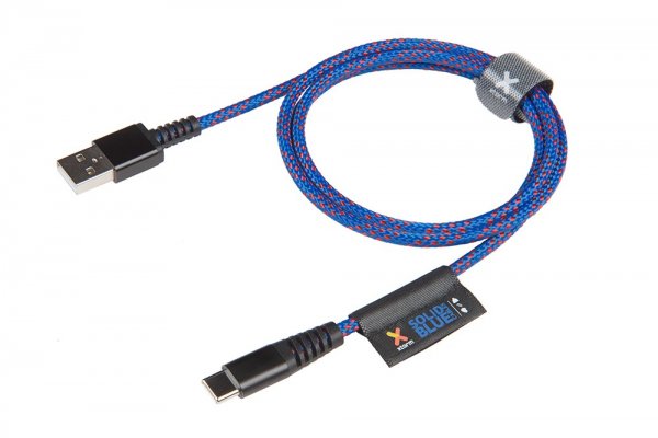 Solid Blue Longlife Kaapeli 1M USB till Type-C Sininen