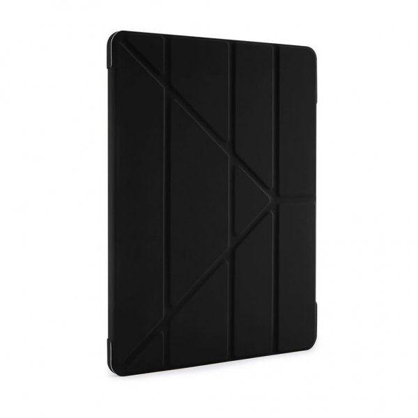 iPad 12.9 2018 Suojakotelo Origami Stativ Design Pennhållare Musta