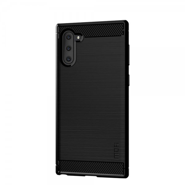 Samsung Galaxy Note 10 Suojakuori TPU-materiaali-materiaali Harjattu Hiilikuiturakenne Musta