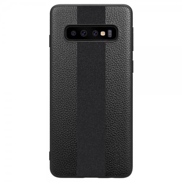 Samsung Galaxy S10 Kuori Litchi PU-nahka Musta