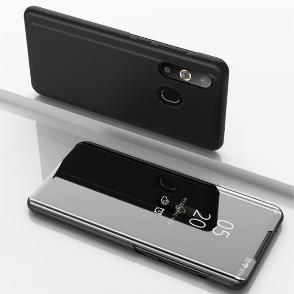 Samsung Galaxy A50 Kotelo Caller-ID-toiminto Musta