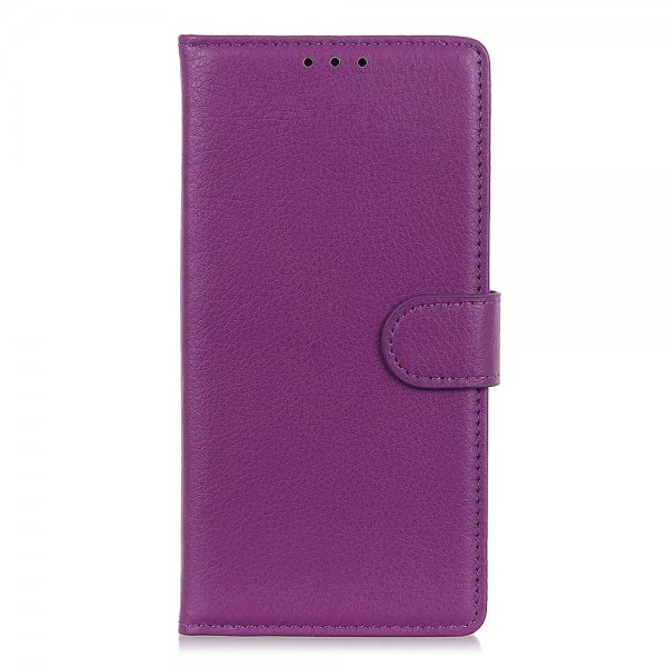Samsung Galaxy A50 Suojakotelo Litchi PU-nahka Violetti
