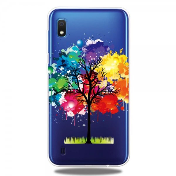 Samsung Galaxy A10 Suojakuori TPU-materiaali-materiaali Motiv Väriglatt Puud Läpinäkyvä