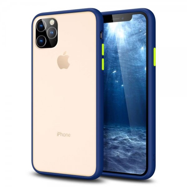 iPhone 11 Pro Suojakuori Kovamuovi TPU-materiaali-materiaali Pinnoitettu Sininen