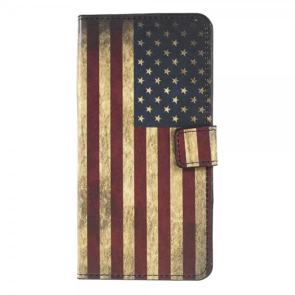 Samsung Galaxy A50 Suojakotelo PU-nahka Motiv USA-flagga
