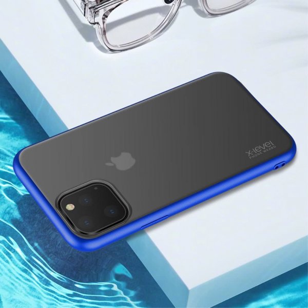 iPhone 11 Pro Suojakuori Kovamuovi TPU-materiaali-materiaali Matta Musta Sininen