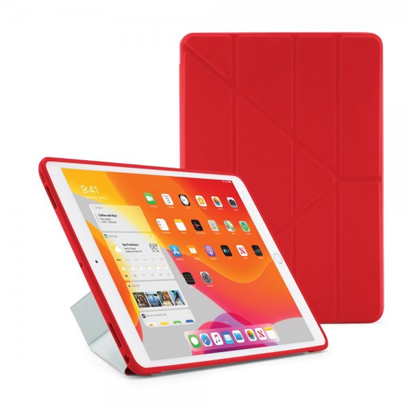 iPad 10.2 Suojakotelo Origami Punainen