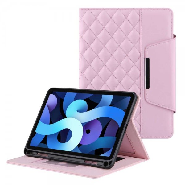 iPad 10.2 (gen 7/8/9) Kotelo Neljäkäskuvio Vaaleanpunainen