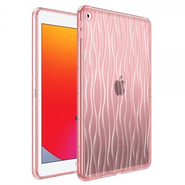 iPad 10.2 Kuori Aaltokuvio Vaaleanpunainen