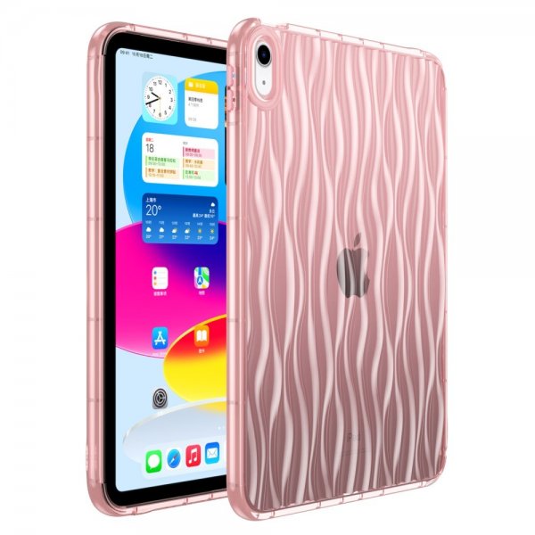 iPad 10.9 Kuori Aaltokuvio Vaaleanpunainen